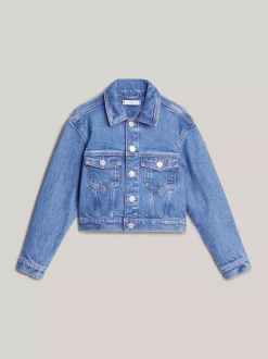 Kurtki I Płaszcze*Tommy Hilfiger Jeansowa Kurtka Trucker O Kroju Oversize MIDSALTPEPPER