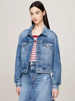 Kurtki & Płaszcze*Tommy Hilfiger Jeansowa Kurtka Typu Trucker DENIM MEDIUM