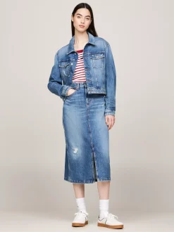 Kurtki & Płaszcze*Tommy Hilfiger Jeansowa Kurtka Typu Trucker DENIM MEDIUM