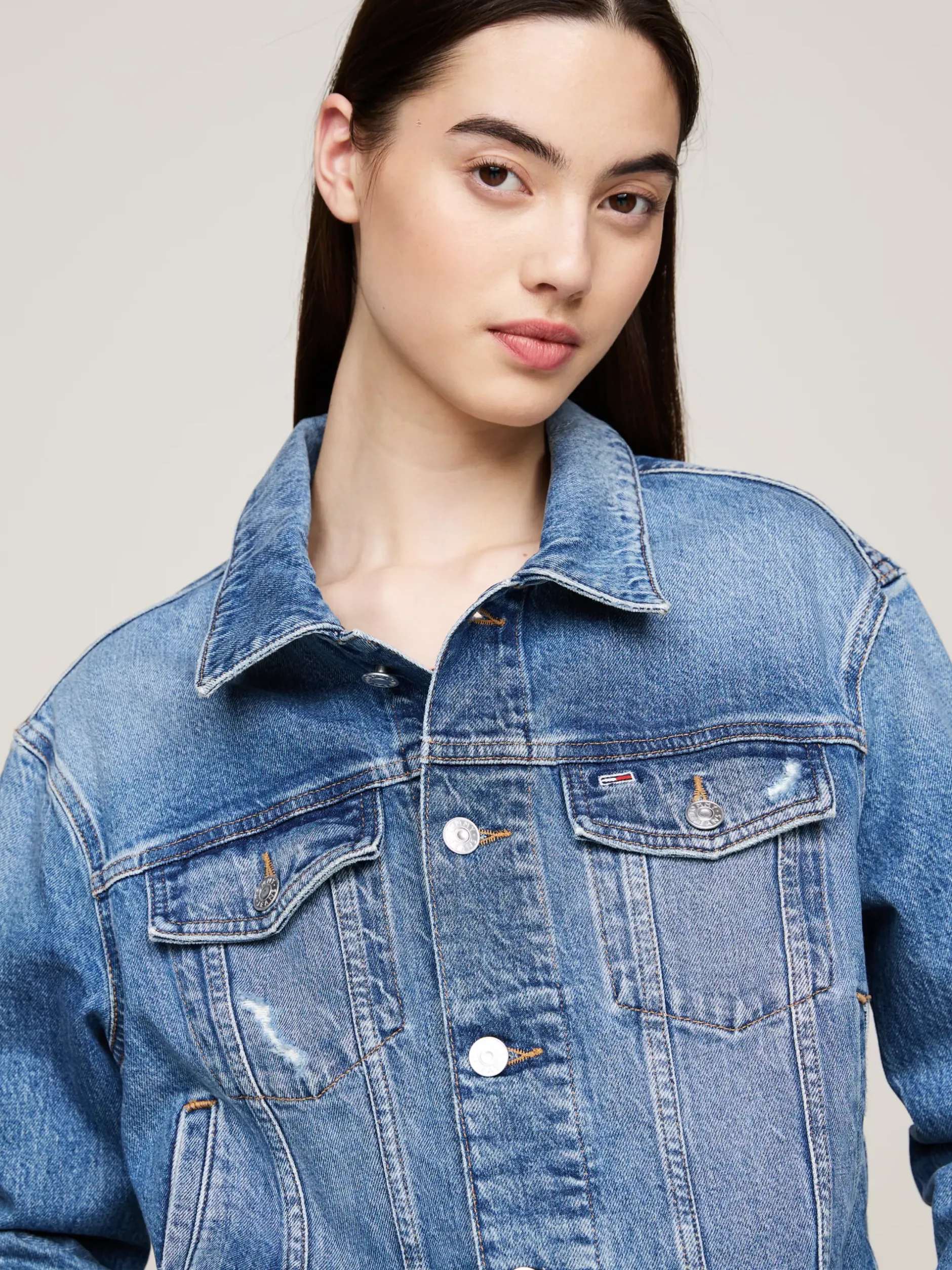 Kurtki & Płaszcze*Tommy Hilfiger Jeansowa Kurtka Typu Trucker DENIM MEDIUM