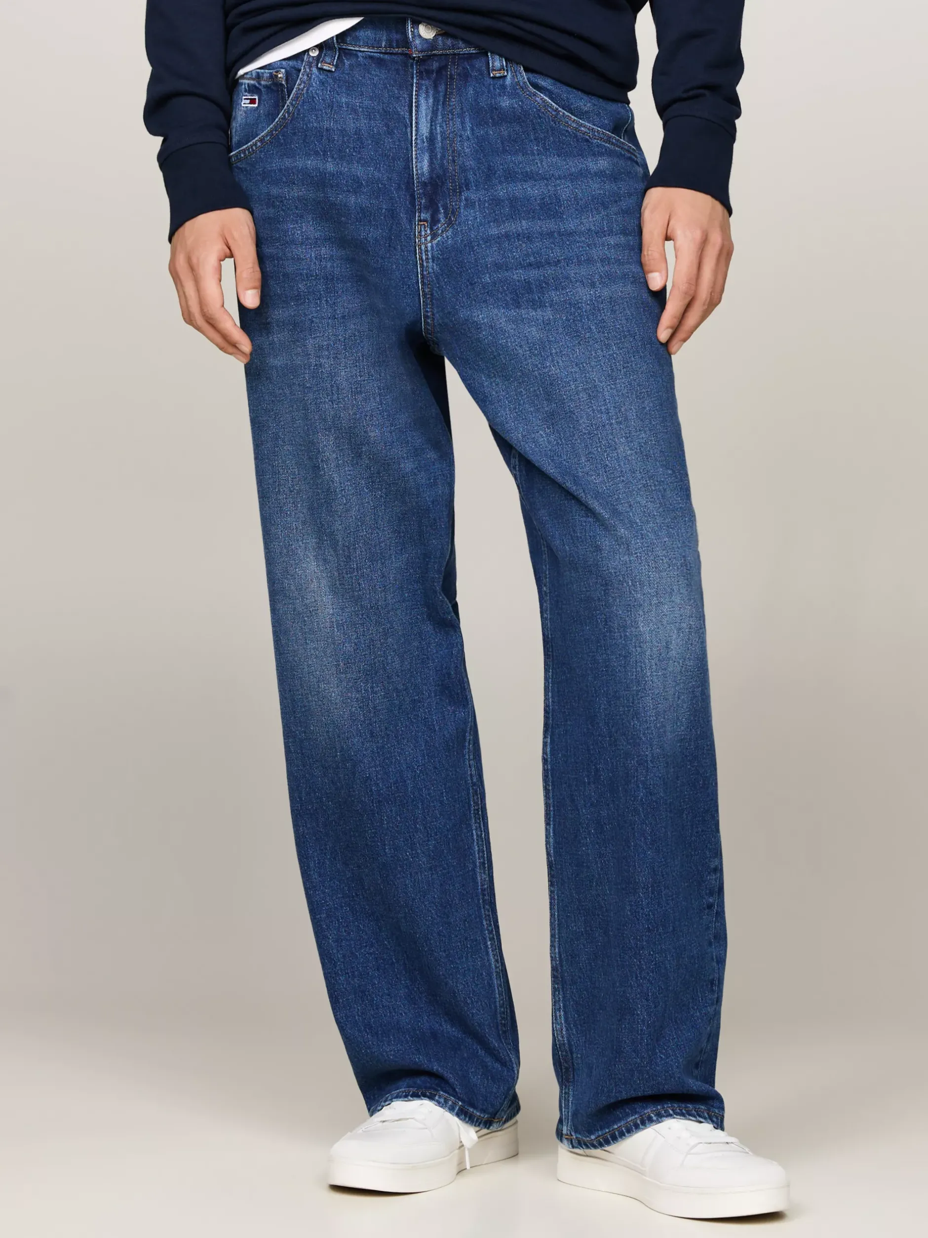 Jeansy*Tommy Hilfiger Jeansy Aiden O Obszernym Kroju DENIM DARK