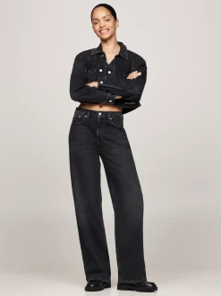 Jeansy*Tommy Hilfiger Jeansy Betsy Z Brokatowym Wykończeniem DENIM BLACK