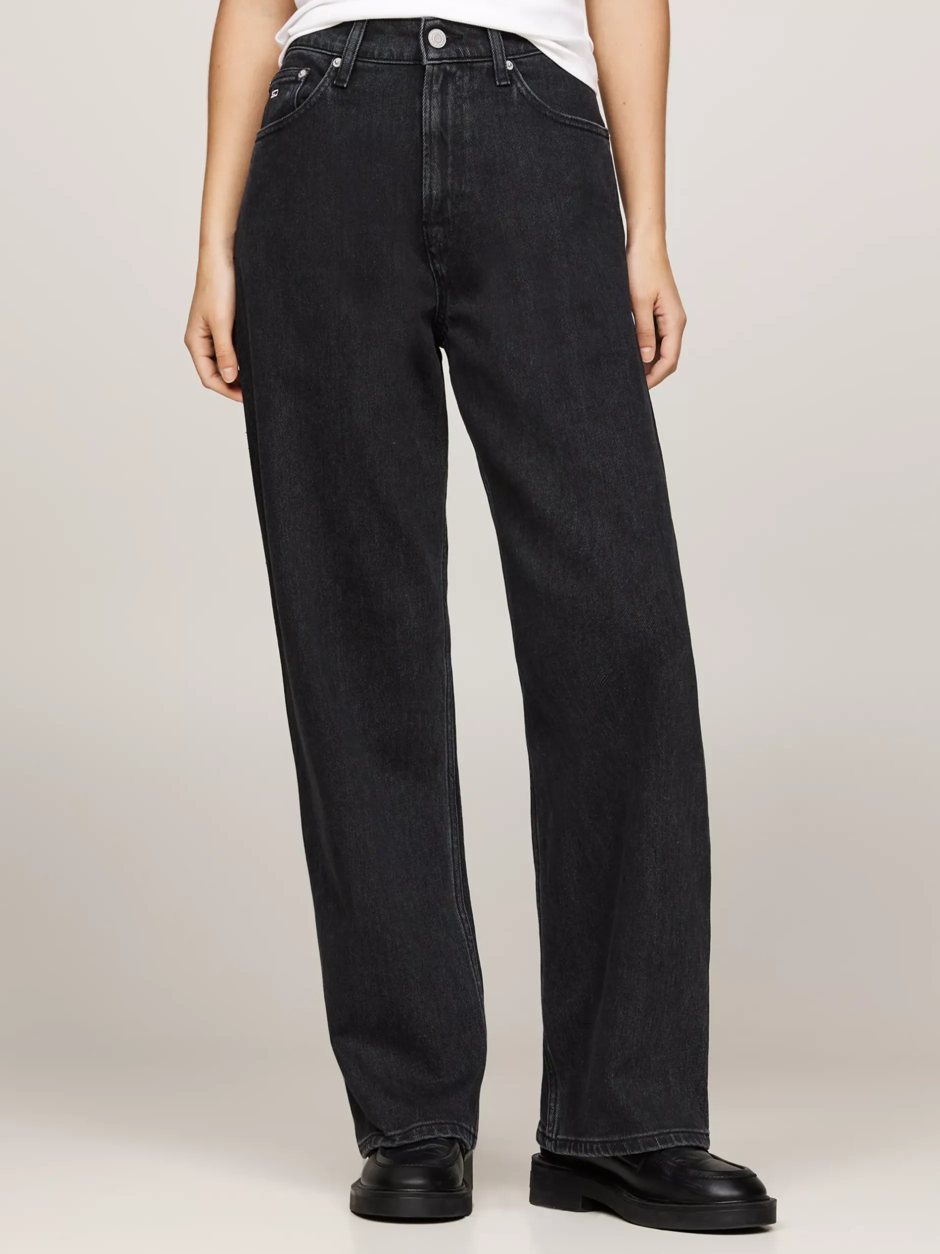 Jeansy*Tommy Hilfiger Jeansy Betsy Ze średnim Stanem DENIM BLACK