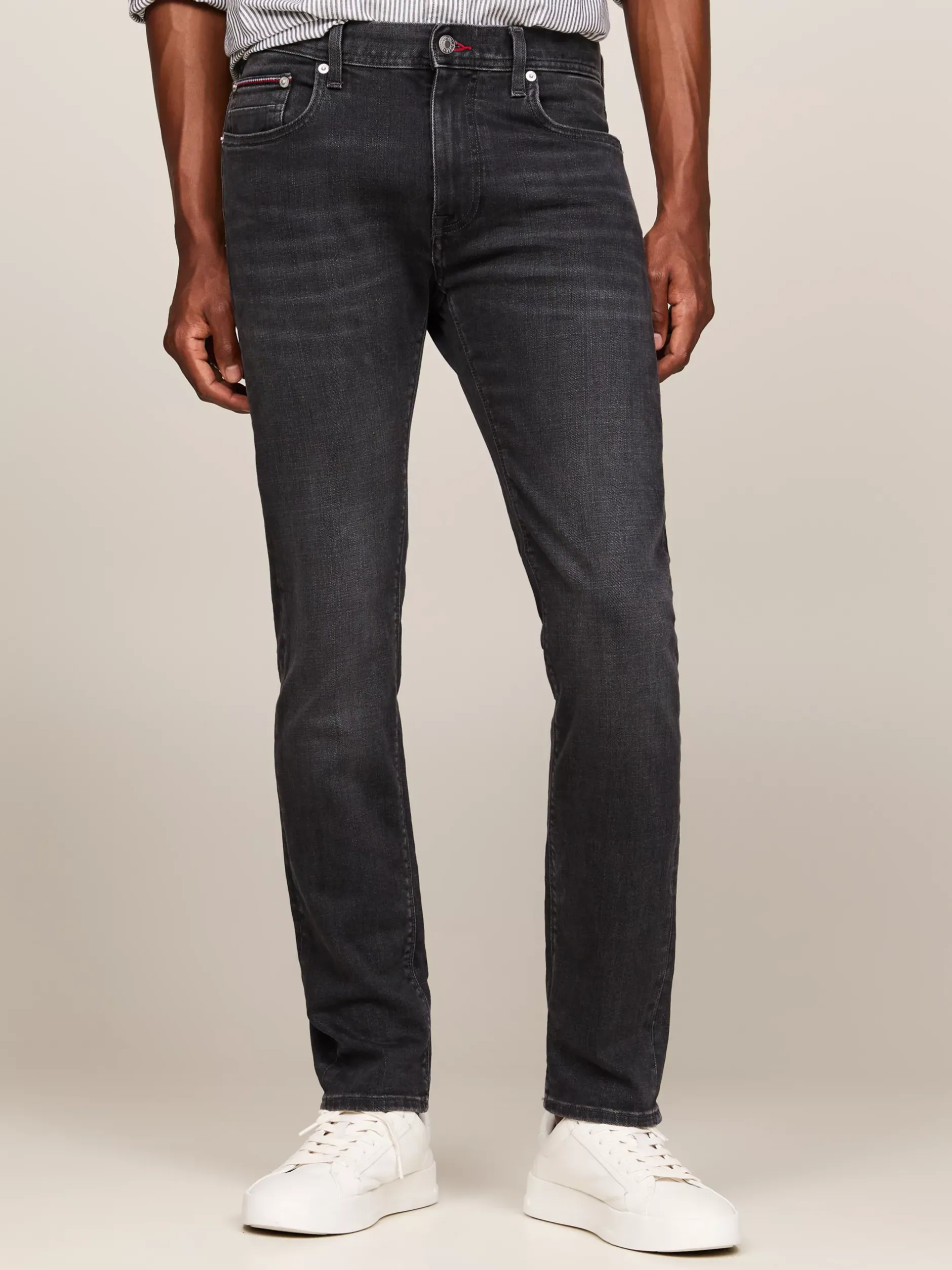 Jeansy*Tommy Hilfiger Jeansy Bleecker O Wąskim Kroju STARK BLACK