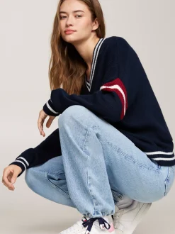Jeansy*Tommy Hilfiger Jeansy Claire Z Szerokimi Nogawkami W Stylu Varsity DENIM LIGHT