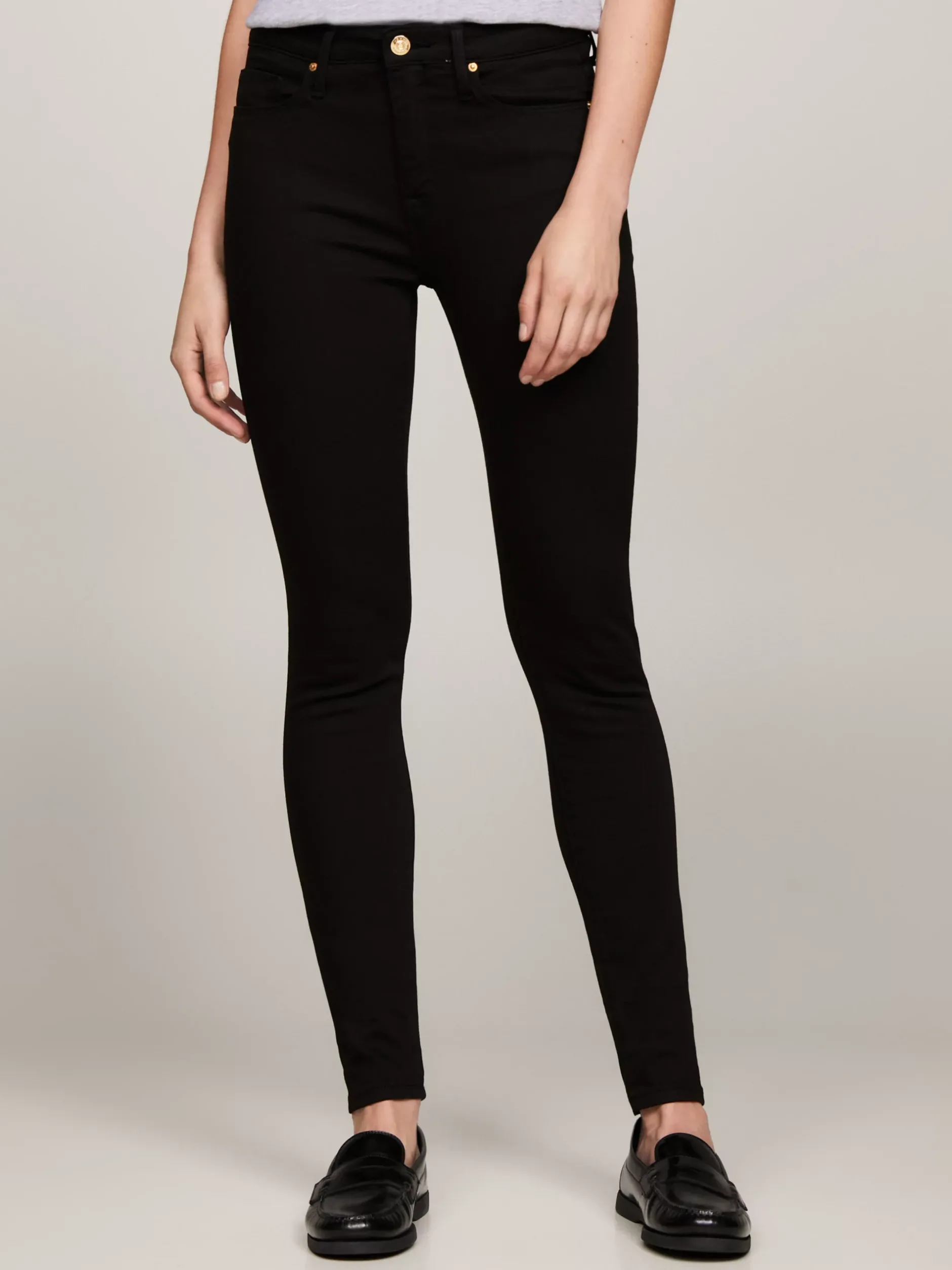 Jeansy*Tommy Hilfiger Jeansy Como Heritage O Obcisłym Kroju MASTERS BLACK