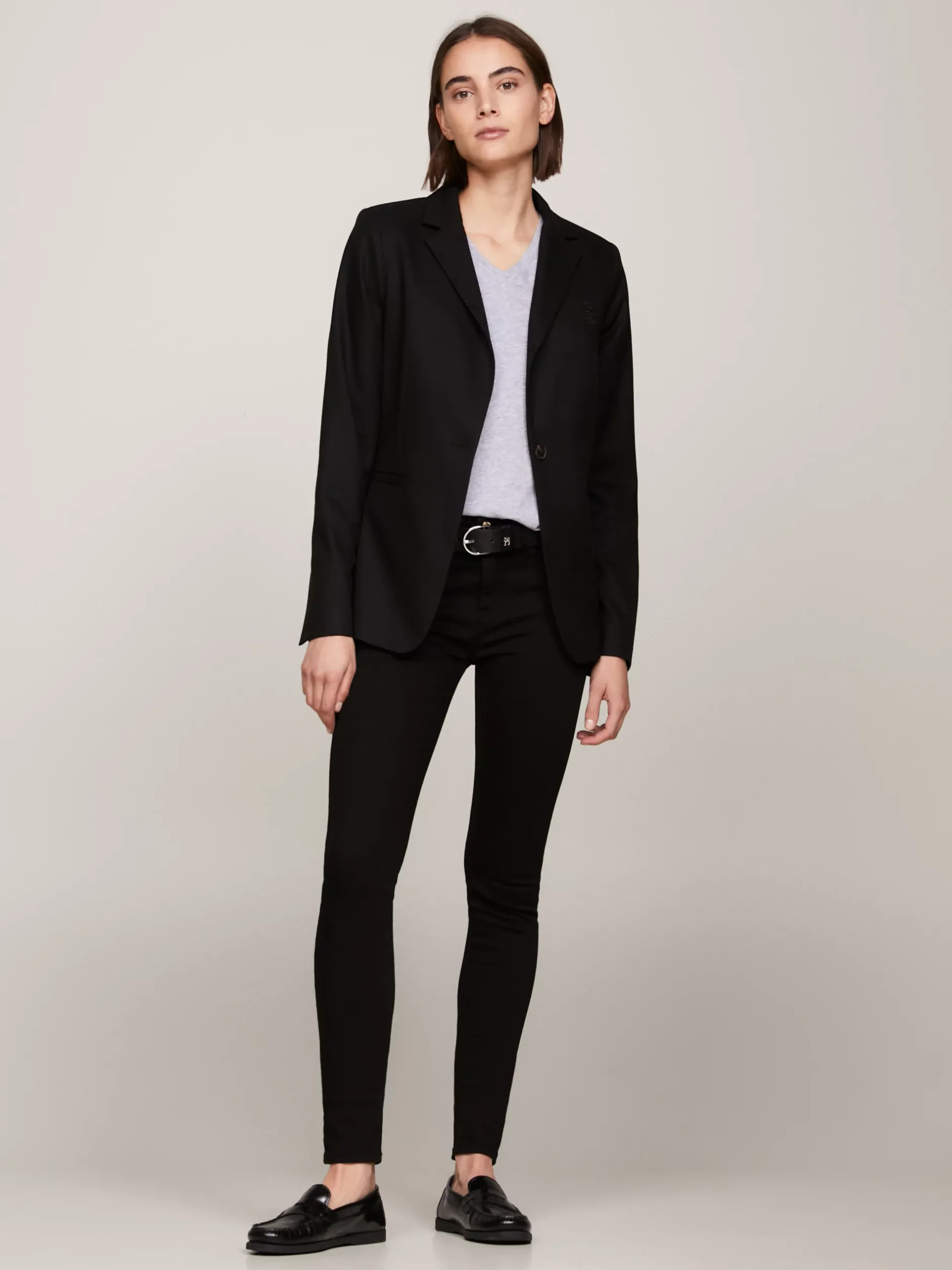 Jeansy*Tommy Hilfiger Jeansy Como Heritage O Obcisłym Kroju MASTERS BLACK