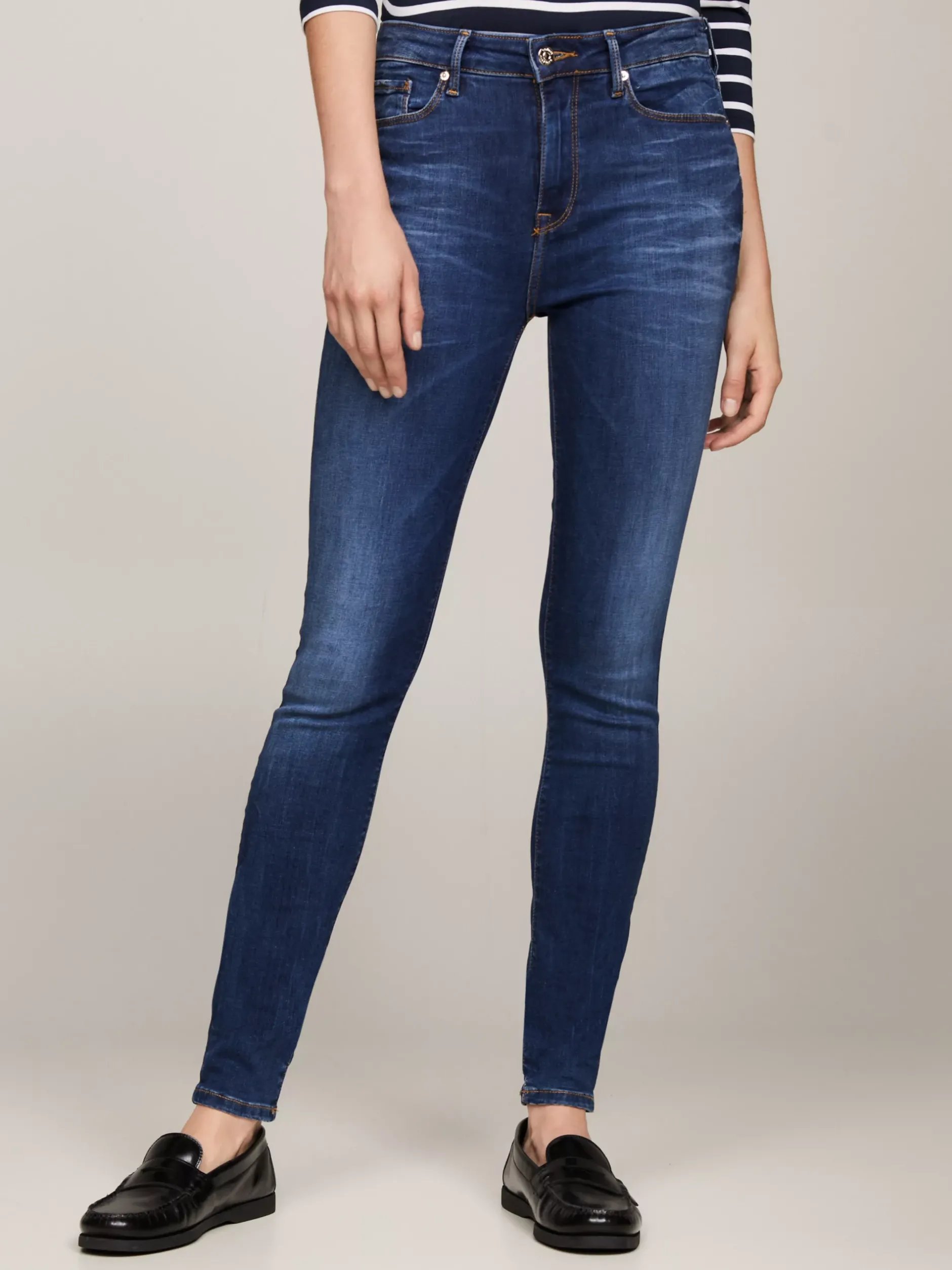 Jeansy*Tommy Hilfiger Jeansy Como O Obcisłym Kroju Z Efektem Sprania DOREEN