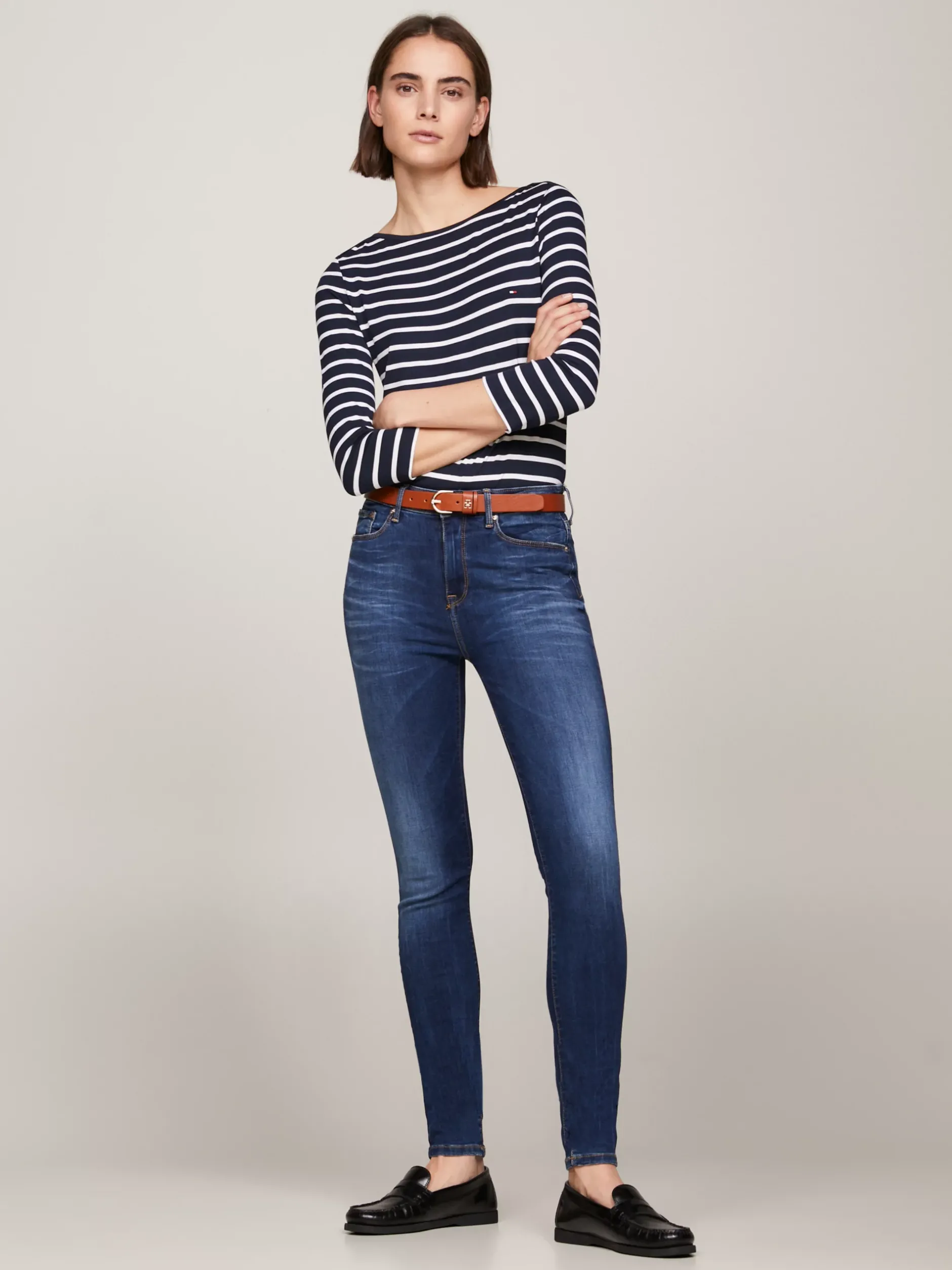 Jeansy*Tommy Hilfiger Jeansy Como O Obcisłym Kroju Z Efektem Sprania DOREEN