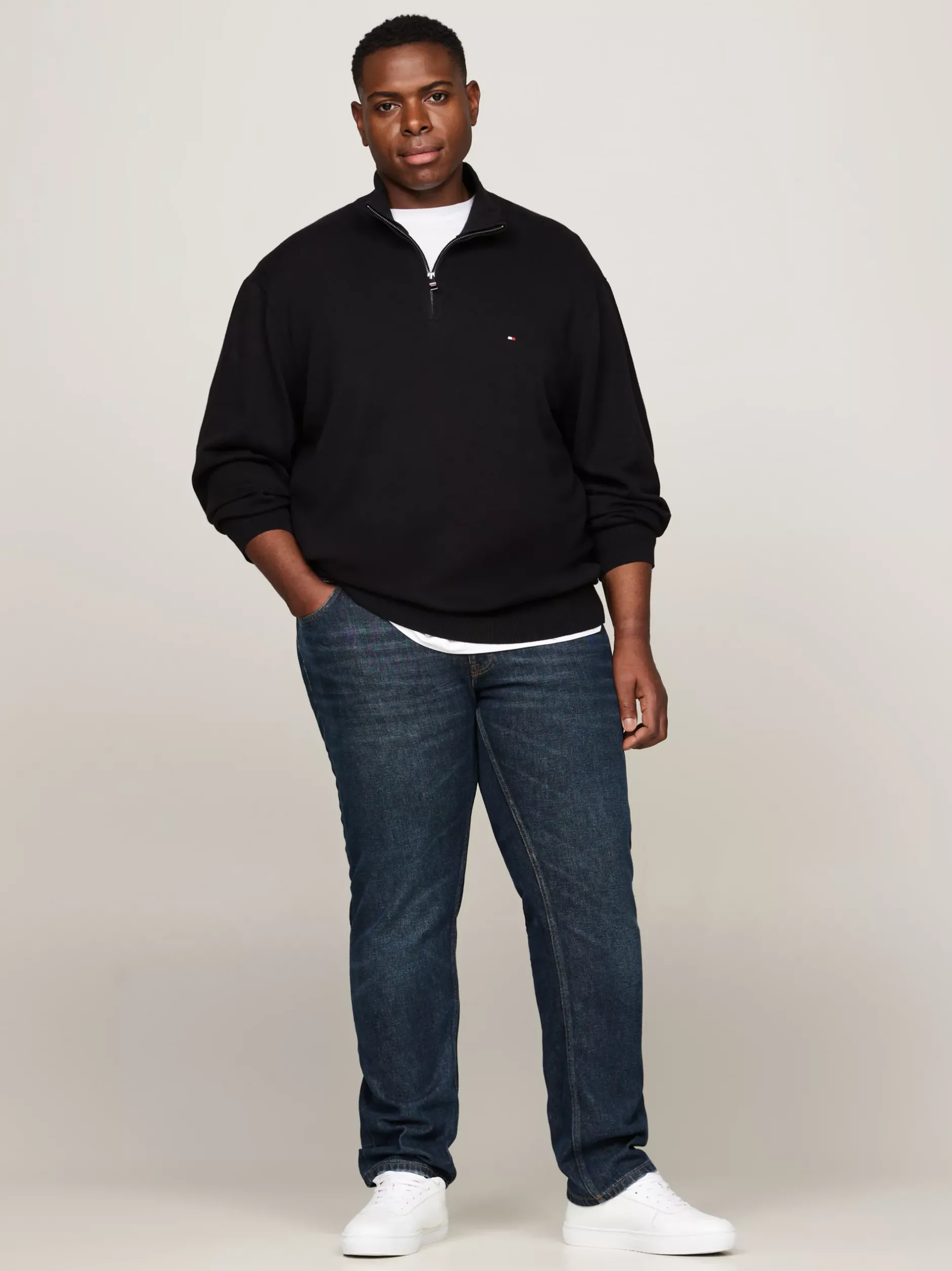 Jeansy*Tommy Hilfiger Jeansy Denton Plus Z Efektem Wyblaknięcia CREST INDIGO