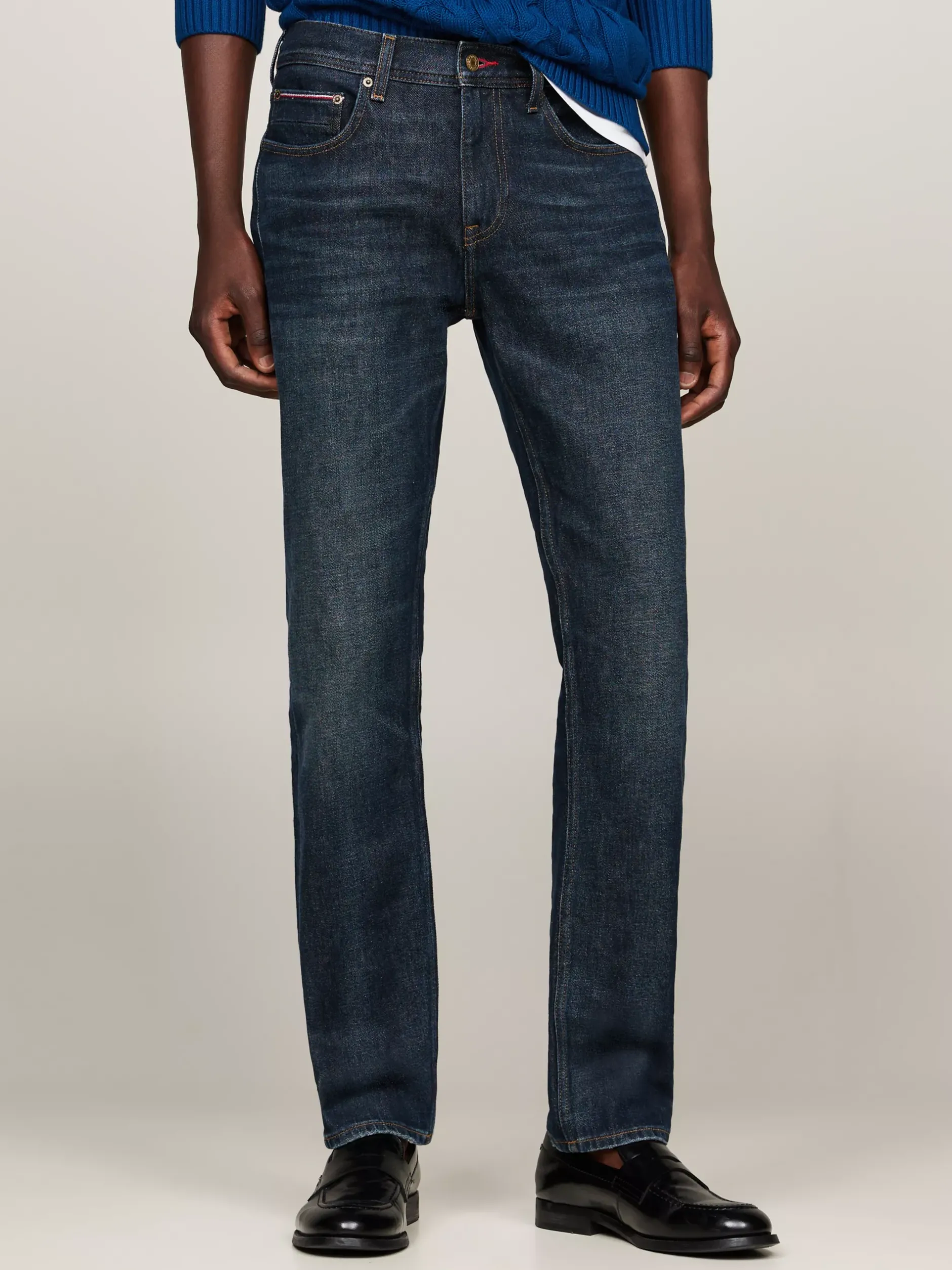 Jeansy*Tommy Hilfiger Jeansy Denton Z Efektem Wyblaknięcia CREST INDIGO