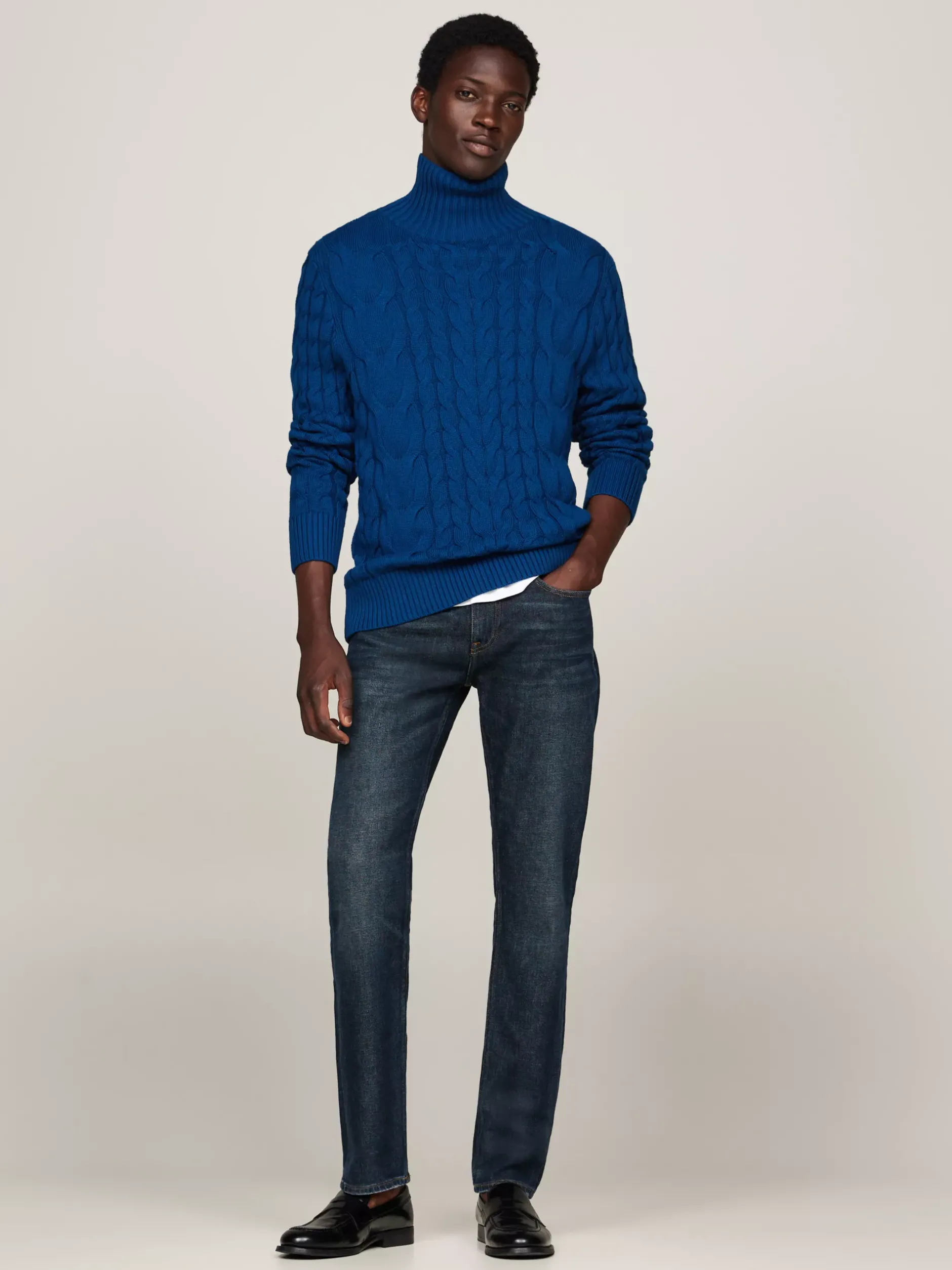 Jeansy*Tommy Hilfiger Jeansy Denton Z Efektem Wyblaknięcia CREST INDIGO