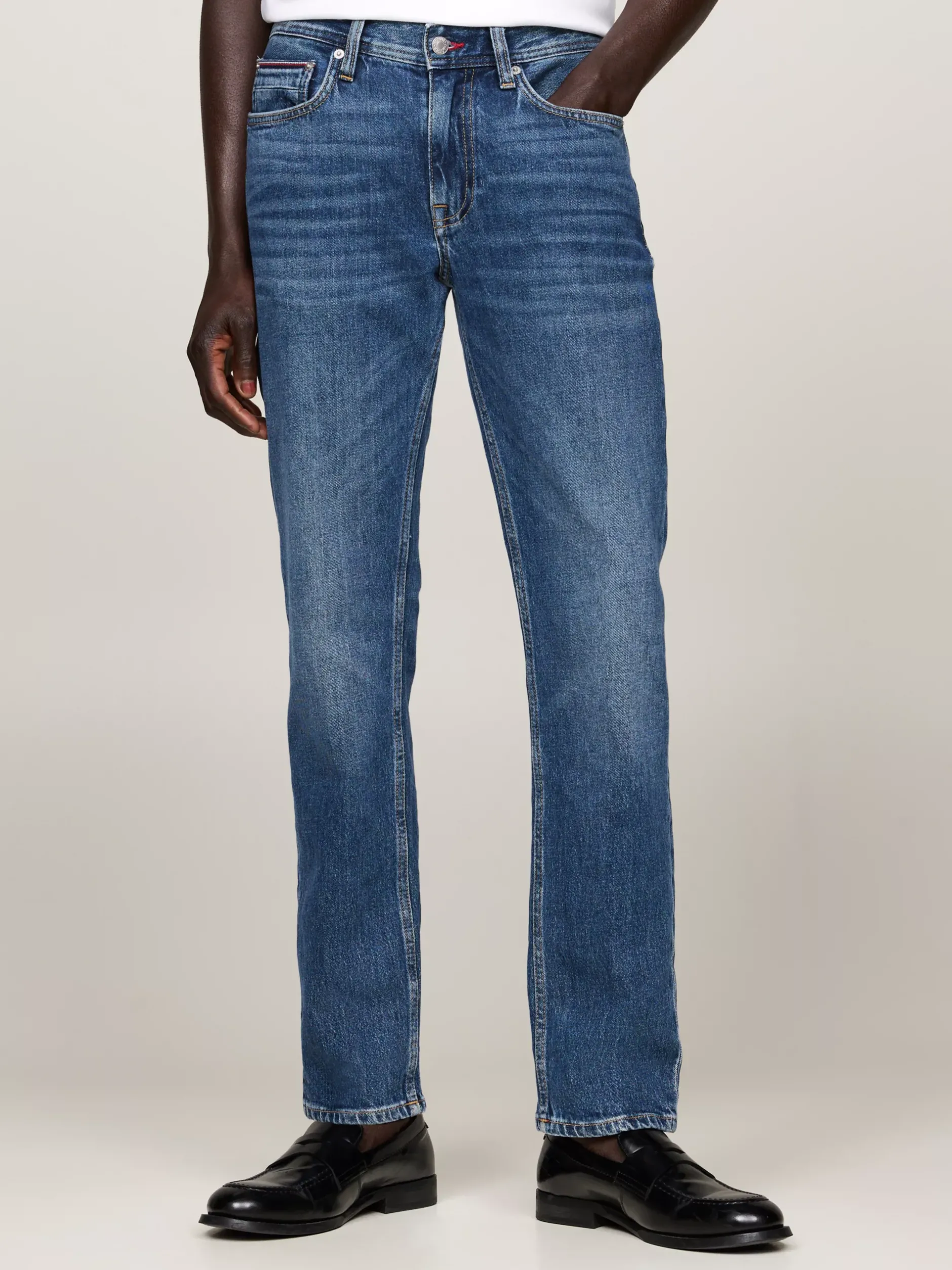 Jeansy*Tommy Hilfiger Jeansy Denton Z Efektem Wyblaknięcia HIKER INDIGO