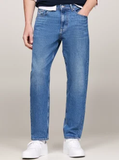 Jeansy*Tommy Hilfiger Jeansy Isaac Z Efektem Wyblaknięcia DENIM MEDIUM