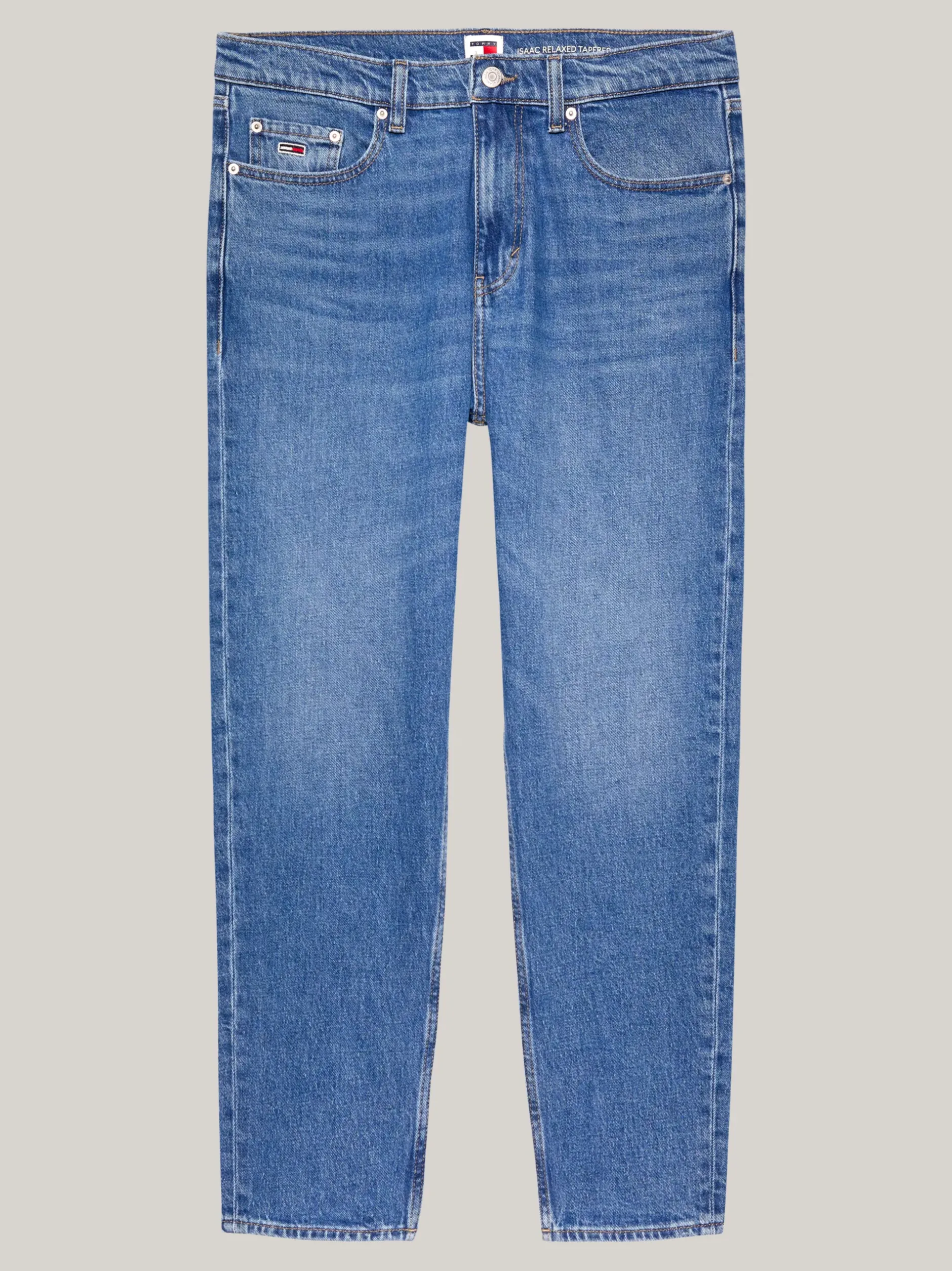 Jeansy*Tommy Hilfiger Jeansy Isaac Z Efektem Wyblaknięcia DENIM MEDIUM