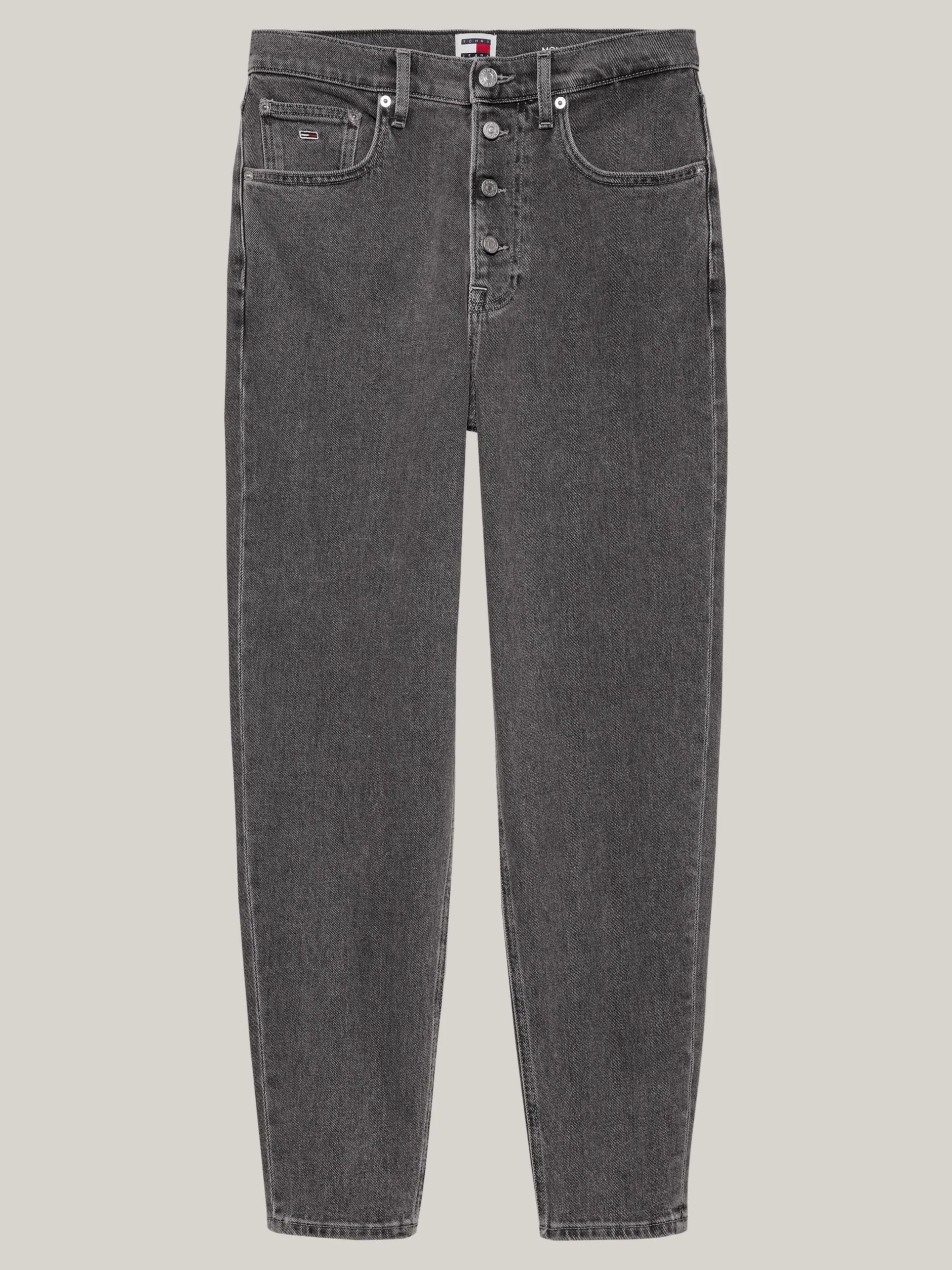 Jeansy*Tommy Hilfiger Jeansy Mom Fit Z Bardzo Wysokim Stanem DENIM BLACK