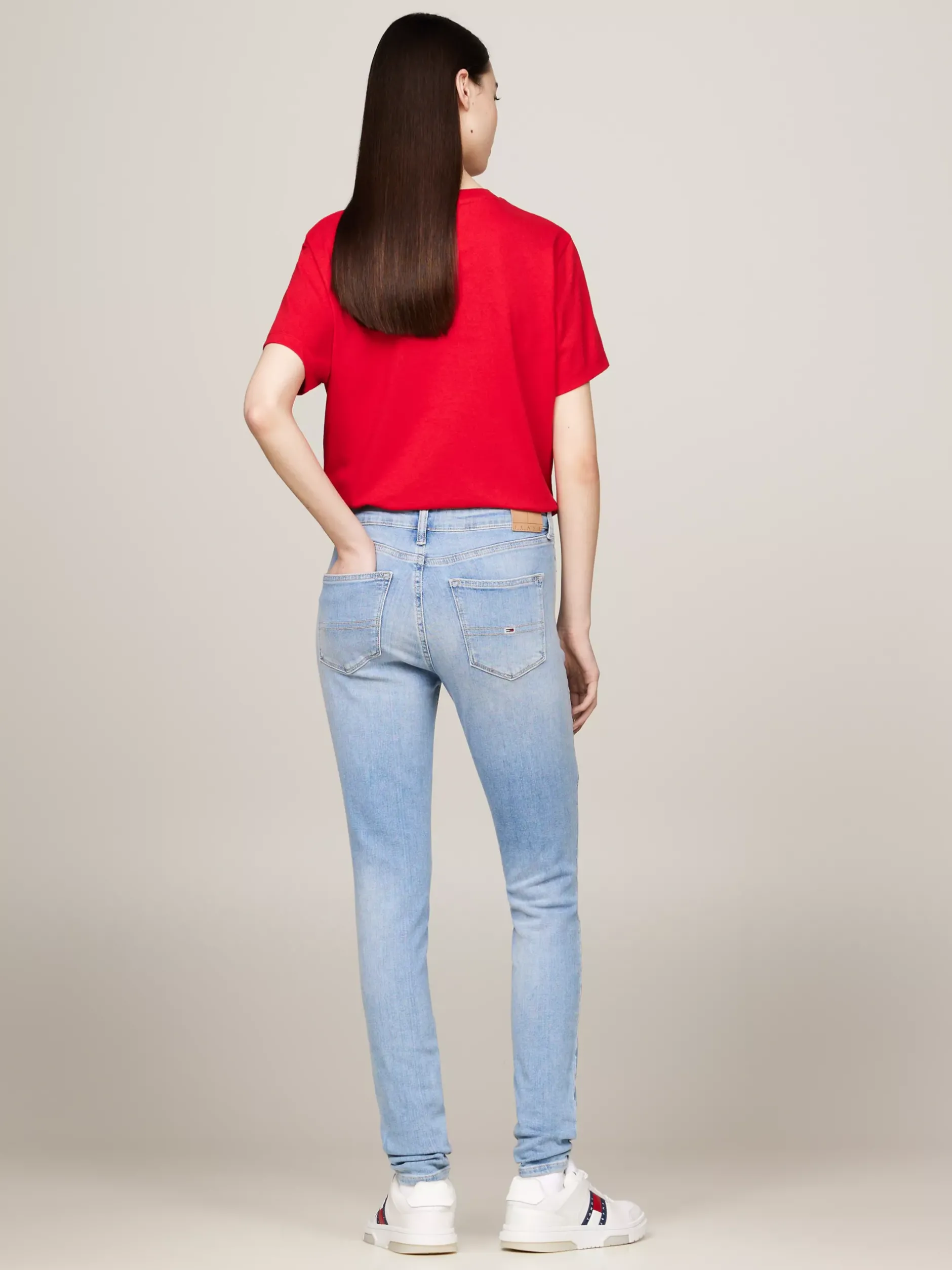 Jeansy*Tommy Hilfiger Jeansy Nora O Obcisłym Kroju Ze średnim Stanem DENIM LIGHT