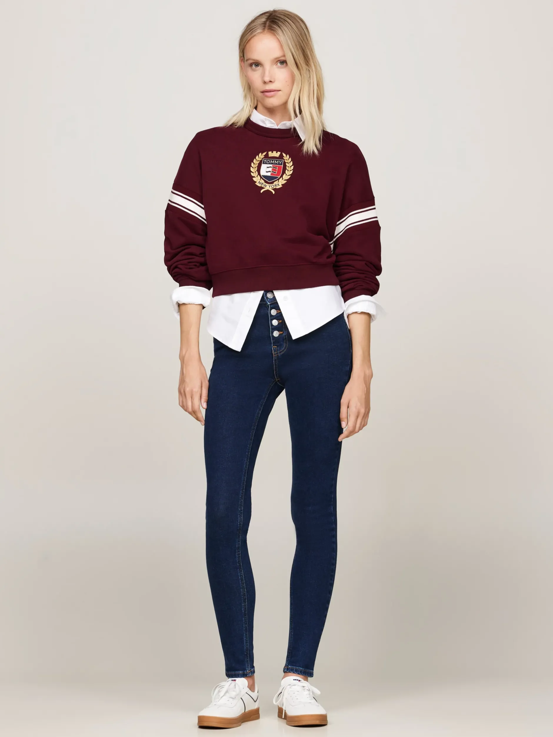 Jeansy*Tommy Hilfiger Jeansy Nora O Wąskim Kroju Ze średnim Stanem DENIM DARK