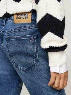 Jeansy*Tommy Hilfiger Jeansy Nora Z Efektem Wyblaknięcia MID BLUE