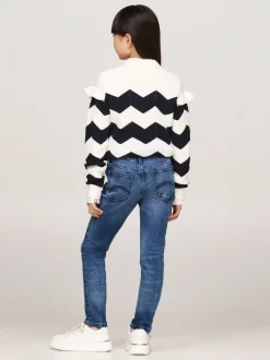 Jeansy*Tommy Hilfiger Jeansy Nora Z Efektem Wyblaknięcia MID BLUE