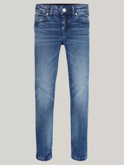 Jeansy*Tommy Hilfiger Jeansy Nora Z Efektem Wyblaknięcia MID BLUE