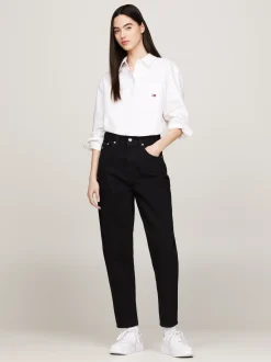 Jeansy*Tommy Hilfiger Jeansy O Kroju Mom Fit Ze Zwężanymi Nogawkami DENIM BLACK