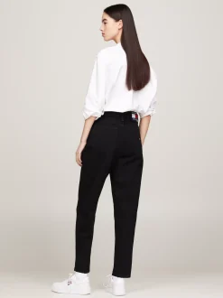 Jeansy*Tommy Hilfiger Jeansy O Kroju Mom Fit Ze Zwężanymi Nogawkami DENIM BLACK