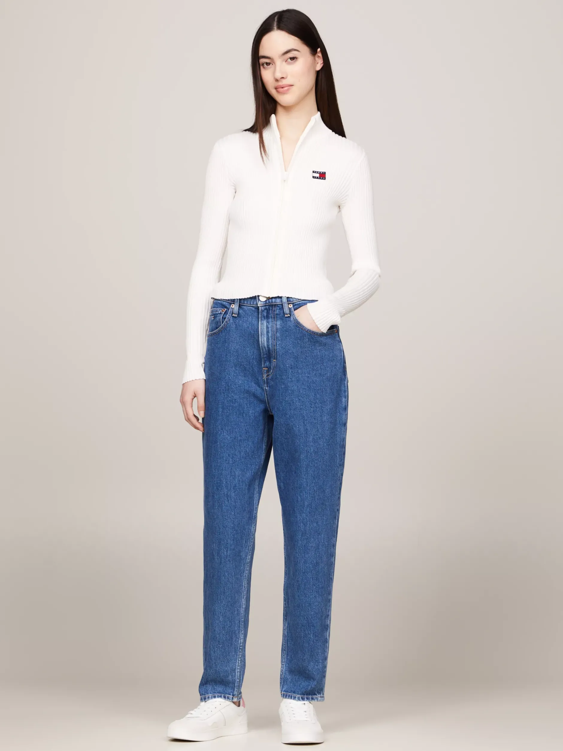 Jeansy*Tommy Hilfiger Jeansy O Kroju Mom Z Bardzo Wysokim Stanem DENIM MEDIUM