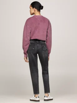 Jeansy*Tommy Hilfiger Jeansy O Kroju Mom Z Bardzo Wysokim Stanem DENIM BLACK