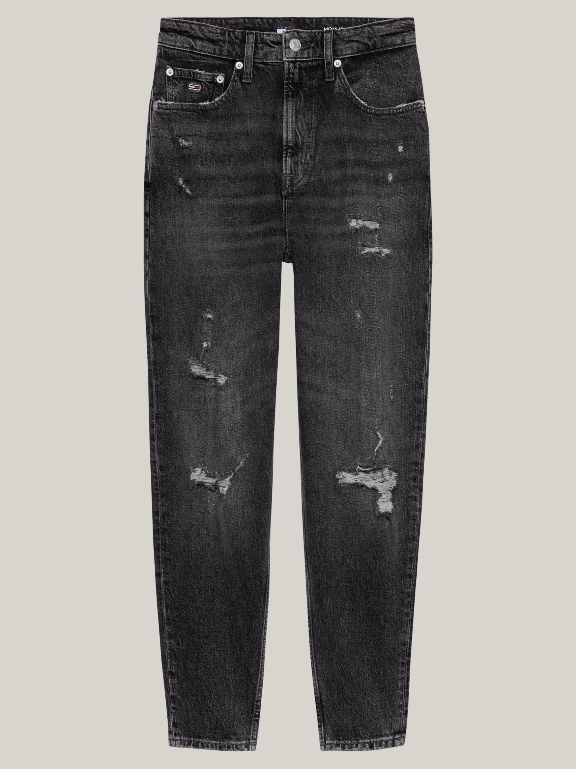 Jeansy*Tommy Hilfiger Jeansy O Kroju Mom Z Bardzo Wysokim Stanem DENIM BLACK