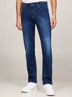 Jeansy*Tommy Hilfiger Jeansy Ryan O Regularnym Kroju Z Prostymi Nogawkami I Efektem Wyblaknięcia ASPEN DARK BLUE STRETCH