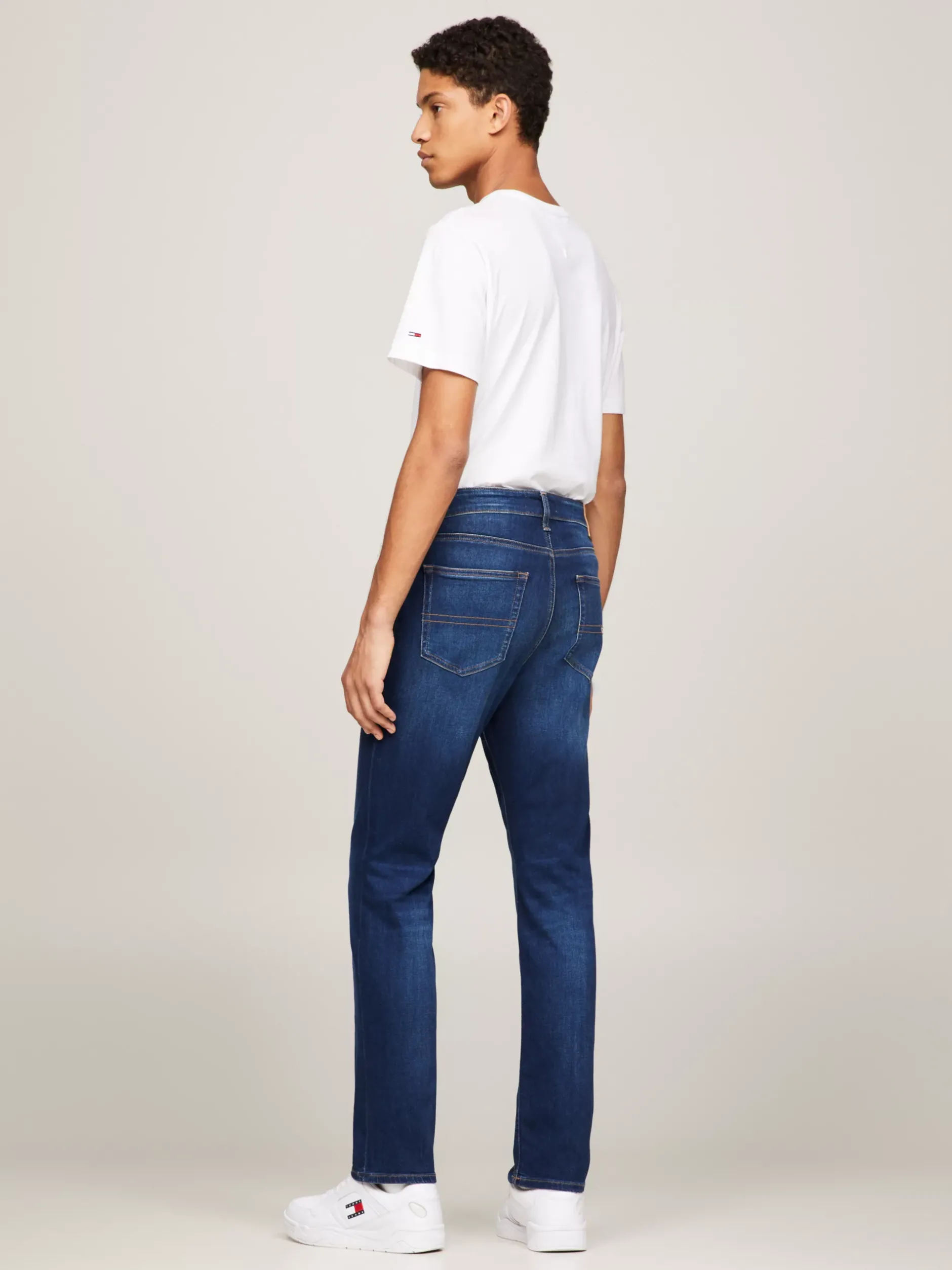 Jeansy*Tommy Hilfiger Jeansy Ryan O Regularnym Kroju Z Prostymi Nogawkami I Efektem Wyblaknięcia ASPEN DARK BLUE STRETCH