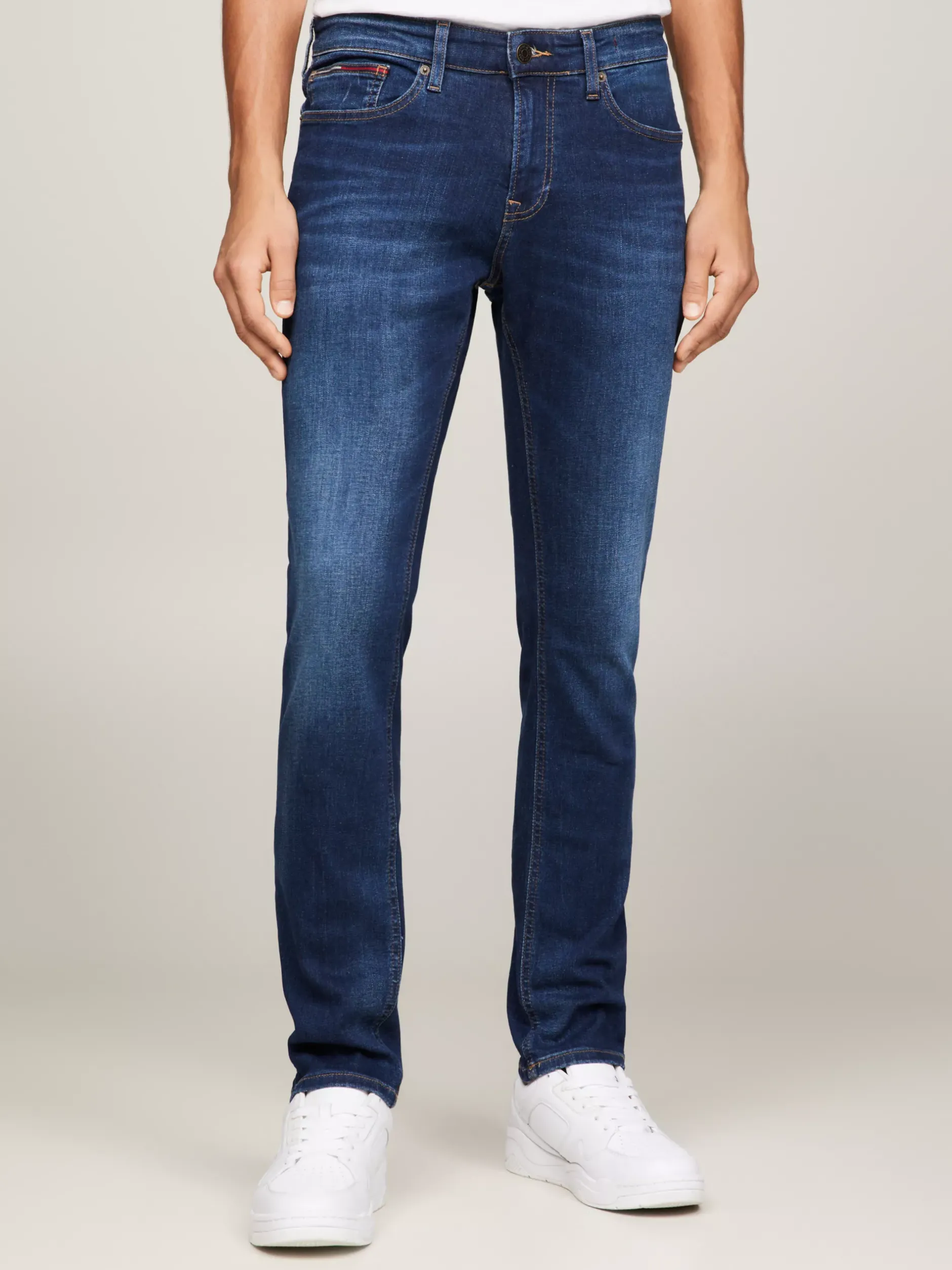 Jeansy*Tommy Hilfiger Jeansy Scanton O Wąskim Kroju ASPEN DARK BLUE STRETCH