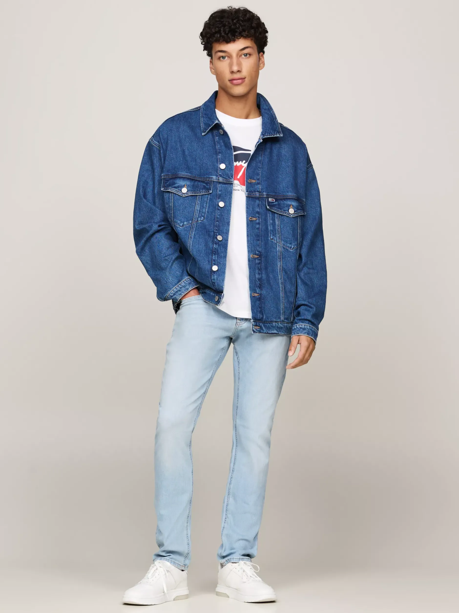 Jeansy*Tommy Hilfiger Jeansy Scanton Z Efektem Wyblaknięcia DENIM LIGHT