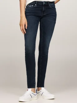 Jeansy*Tommy Hilfiger Jeansy Sophie O Obcisłym Kroju Z Niskim Stanem DENIM DARK
