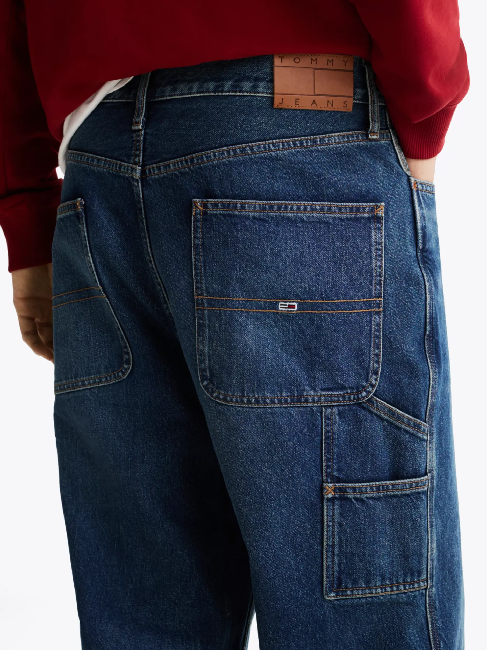 Jeansy*Tommy Hilfiger Jeansy Typu Skater Z Wiskerami DENIM DARK