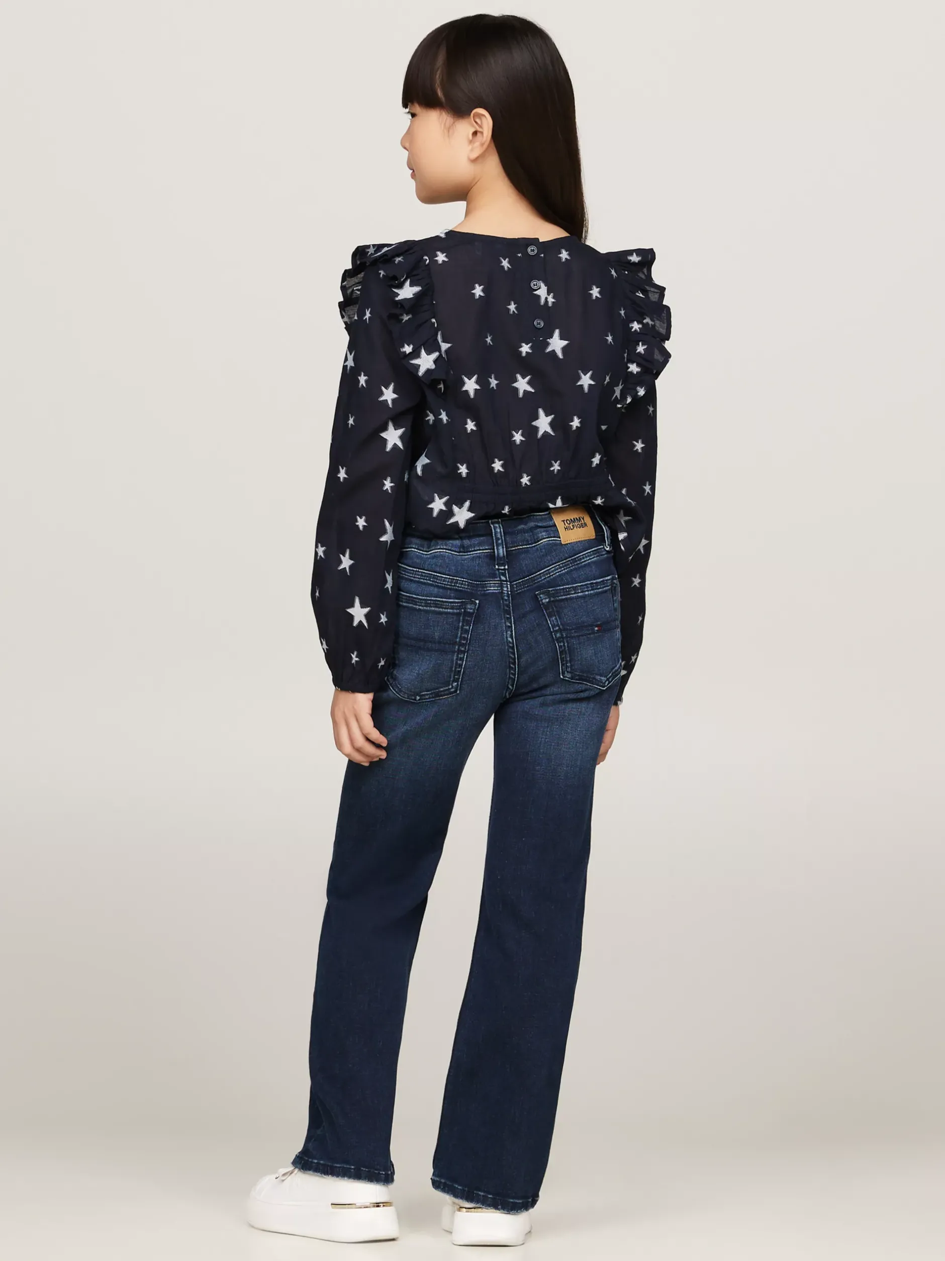 Jeansy*Tommy Hilfiger Jeansy Z Rozszerzanymi Nogawkami I Gwiazdkami BLUE / BLACK