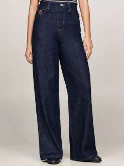 Jeansy*Tommy Hilfiger Jeansy Z Szeroką Nogawką I Wypukłymi Szwami INDIGO DENIM