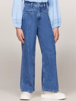 Jeansy*Tommy Hilfiger Jeansy Z Szerokimi Nogawkami I Karczkiem Z Tyłu LTWEIGHTDENIM