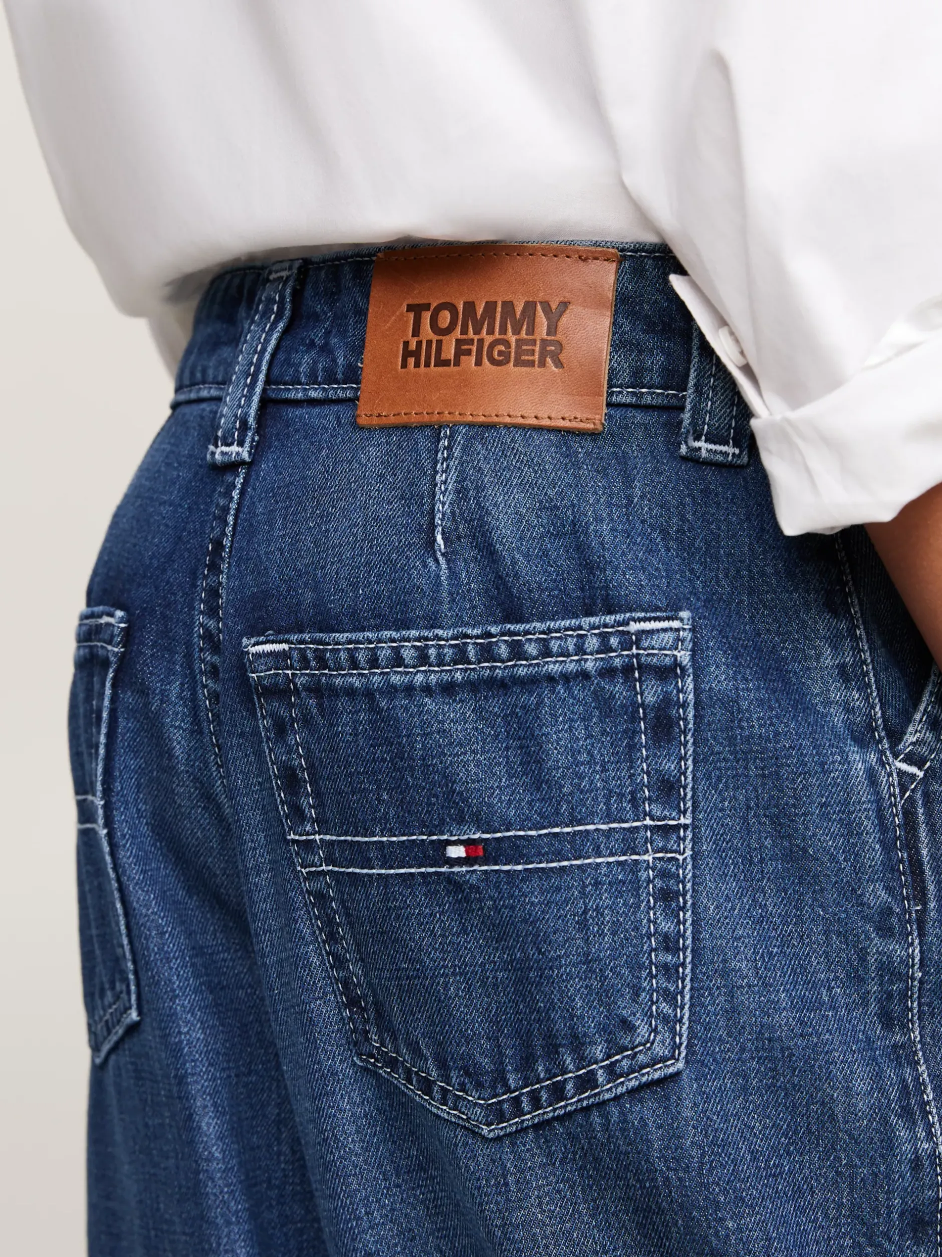 Jeansy*Tommy Hilfiger Jeansy Z Szerokimi Nogawkami I Zaszewkami DARKUSEDLYOCELL