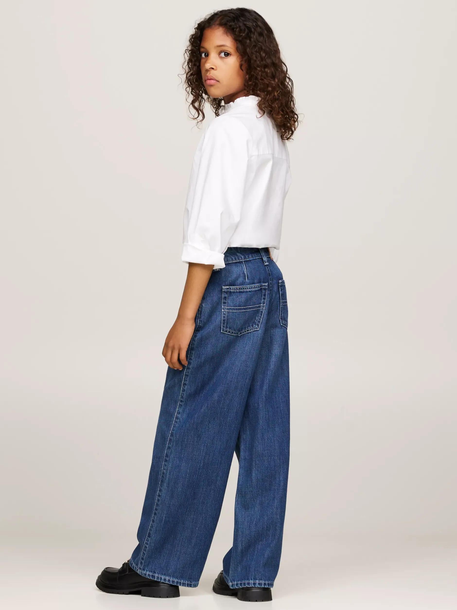 Jeansy*Tommy Hilfiger Jeansy Z Szerokimi Nogawkami I Zaszewkami DARKUSEDLYOCELL