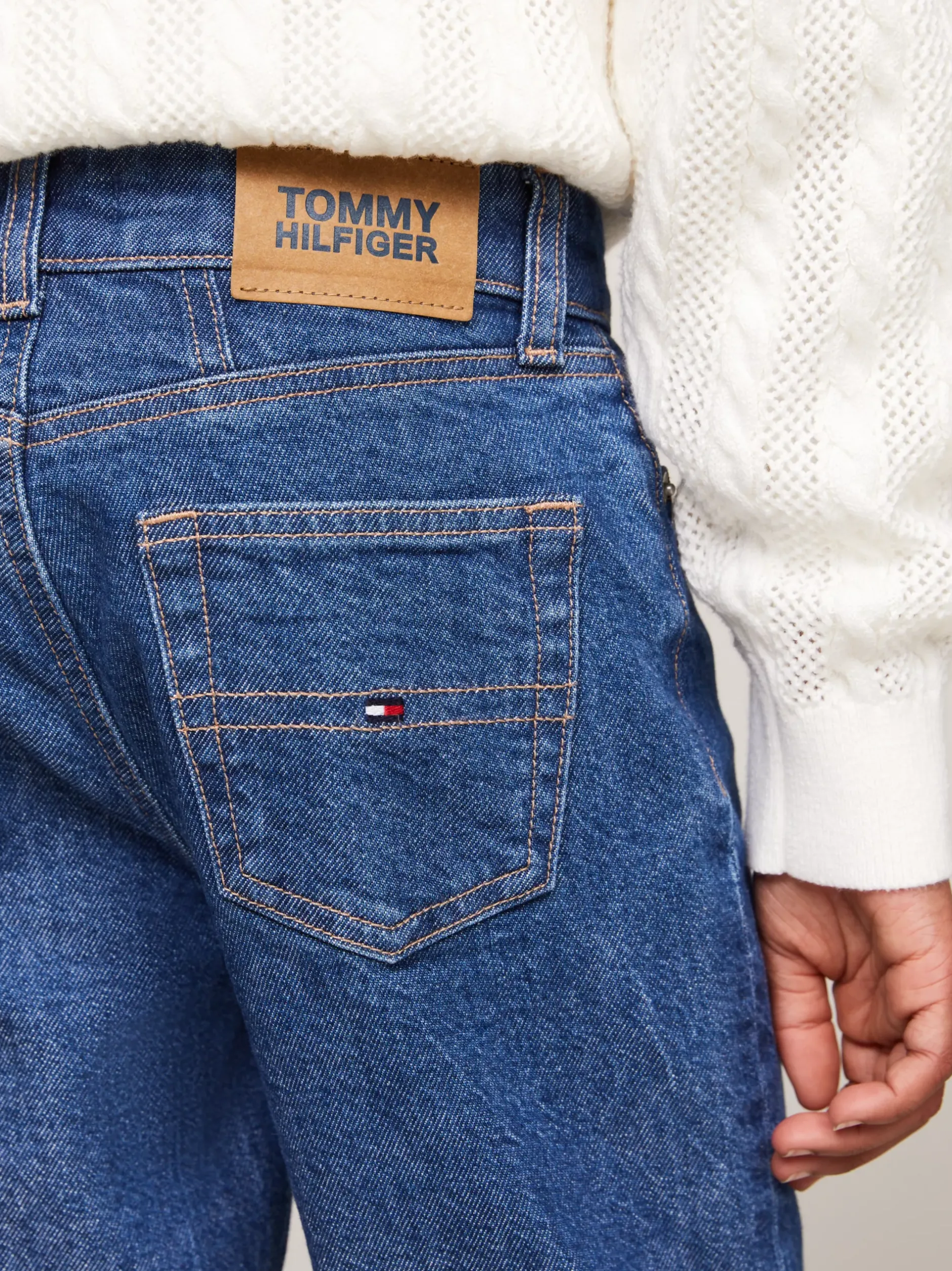 Jeansy*Tommy Hilfiger Jeansy Z Wysokim Stanem I Efektem Sprania DKSALTPEPPER