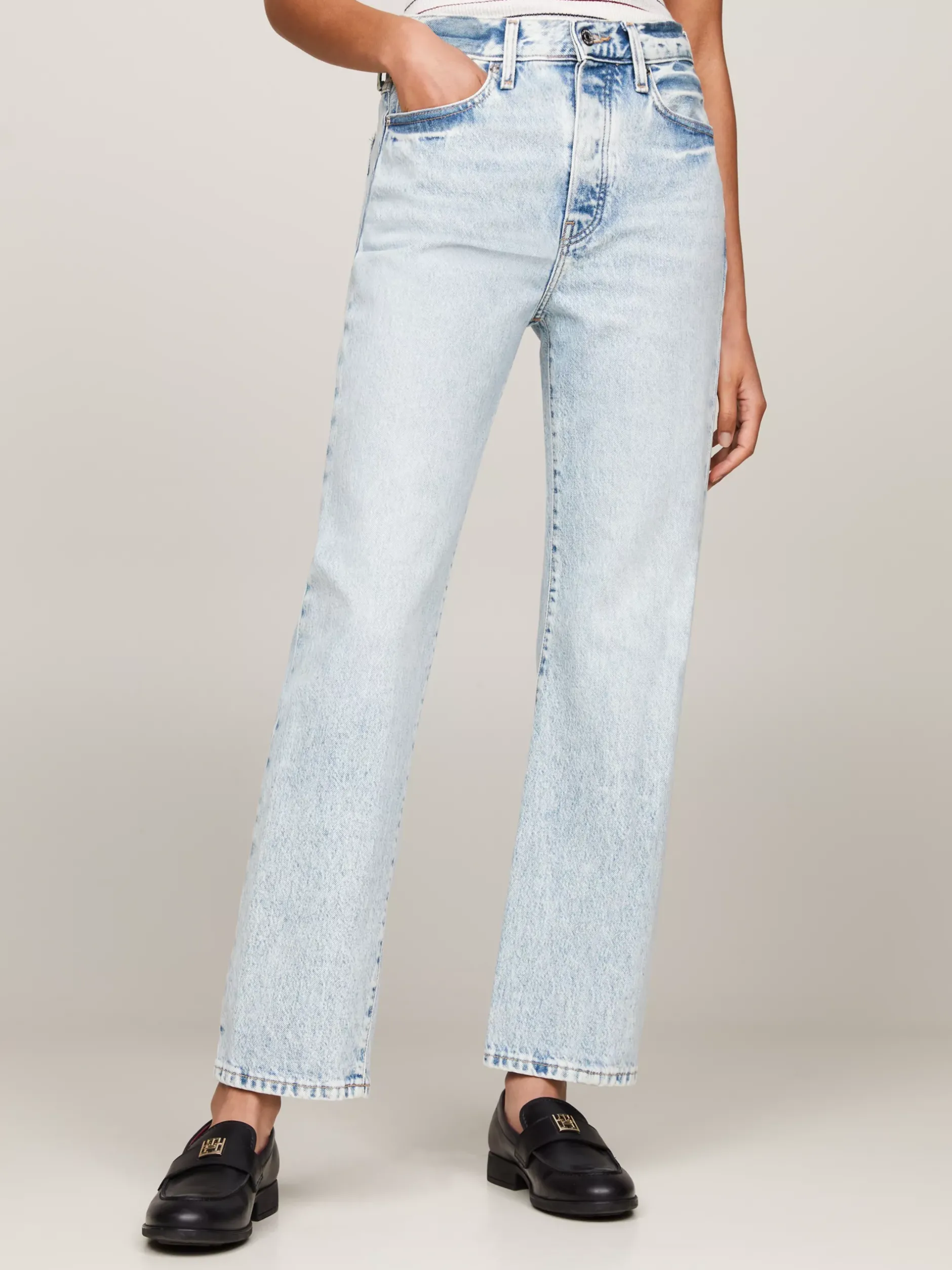 Jeansy*Tommy Hilfiger Jeansy Z Wysokim Stanem I Skręcanymi Szwami LEV