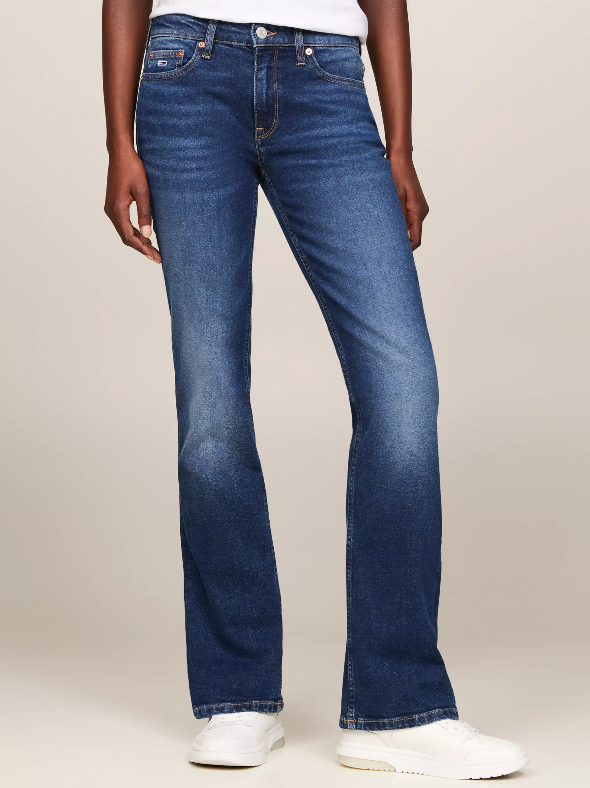 Jeansy*Tommy Hilfiger Jeansy Ze średnim Stanem I Wiskerami DENIM DARK