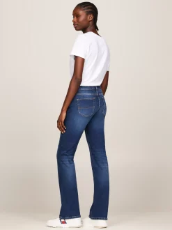 Jeansy*Tommy Hilfiger Jeansy Ze średnim Stanem I Wiskerami DENIM DARK