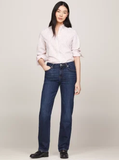 Jeansy*Tommy Hilfiger Jeansy Ze średnim Stanem I Prostymi Nogawkami DARK BLUE