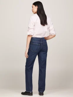 Jeansy*Tommy Hilfiger Jeansy Ze średnim Stanem I Prostymi Nogawkami DARK BLUE