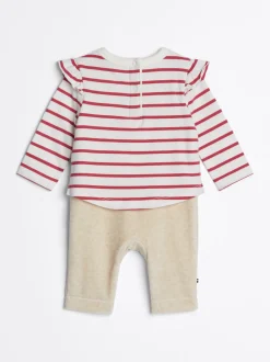 Dziewczynki|Chłopcy*Tommy Hilfiger Jednoczęściowe Ubranko W Paski HERITAGE PINK STRIPE