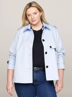 Kurtki & Płaszcze*Tommy Hilfiger Jednorzędowa Kurtka Curve BREEZY BLUE
