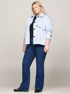 Kurtki & Płaszcze*Tommy Hilfiger Jednorzędowa Kurtka Curve BREEZY BLUE